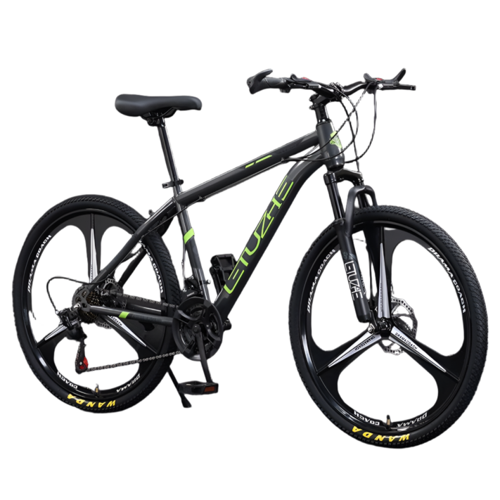 레투즈 루키21 튼튼한 MTB자전거 24인치 입문용 중학생 고등학생 성인 가벼운, 1개, 160cm, 11. 트리플휠 다크레몬140165cm 권장