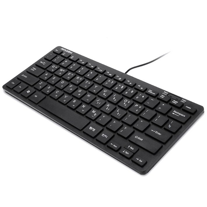 애니젠 USB 미니슬림 유선 텐키리스 키보드 키스킨 애니젠 USB 미니슬림 유선 텐키리스 키보드 키스킨