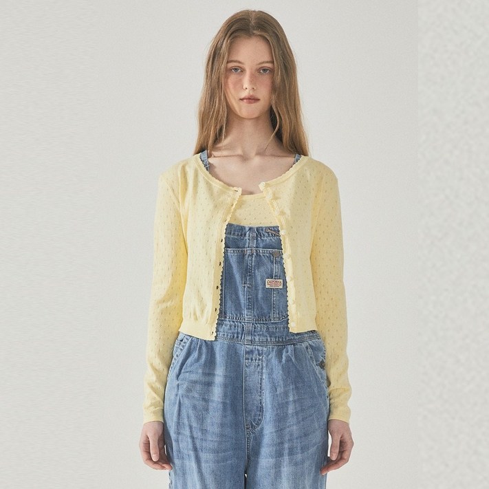 후아유 펀칭 스카시 가디건F  WHCKF2481F