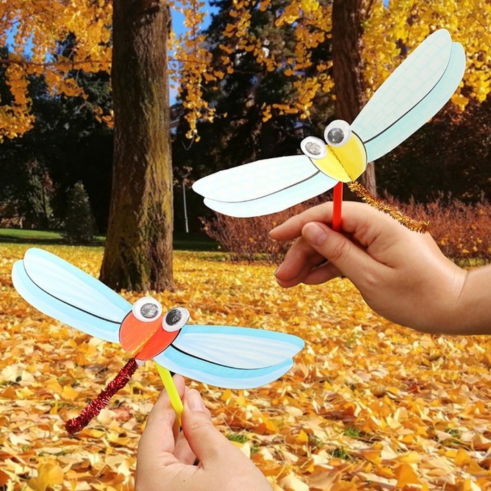 10세트 빙글빙글 잠자리 헬리콥터 가을만들기 부모참여수업 미술활동