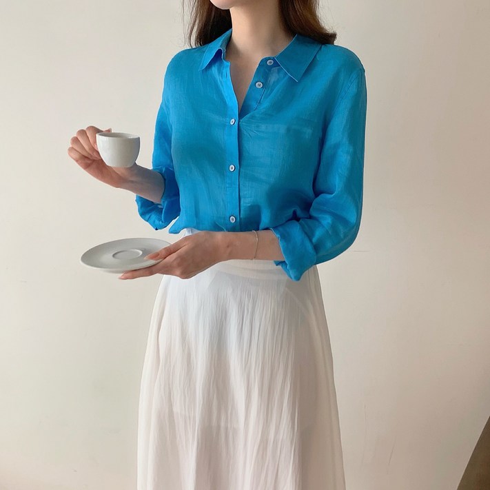 100린넨 저마 데일리셔츠 노에르 클레어셔츠