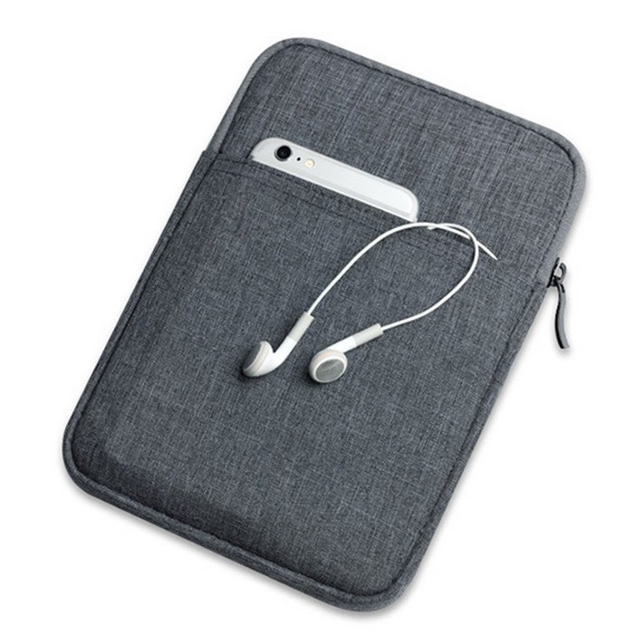 헤이맨 갤럭시탭 S7 S6 라이트 극세사 수납 태블릿 파우치 가방, 그레이