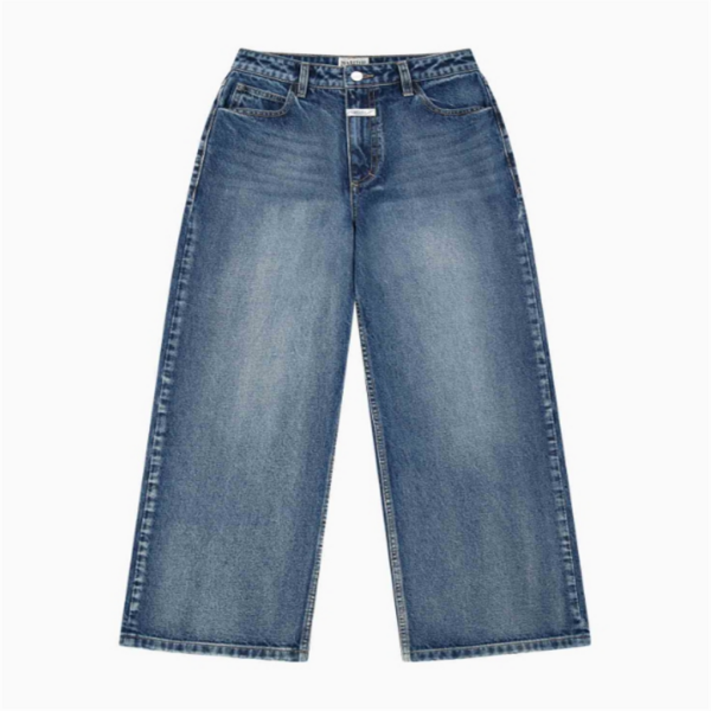 마리떼 프랑소와 저버 마리떼 여성 와이드핏 워싱 데님 팬츠 B1 MFG46SDP101 BLU LBL