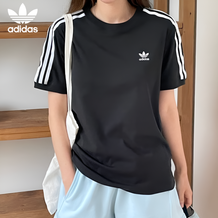 아디다스 반팔티 여성 3S 티셔츠 아디컬러 여름 블랙 면티