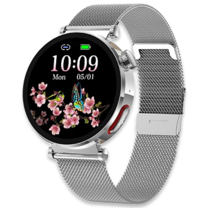 액션맨 글루코워치 EP 건강데이터 스마트워치 한국어지원 온라인설명서 AS 지원, 블루투스, 4cm, 실버메쉬