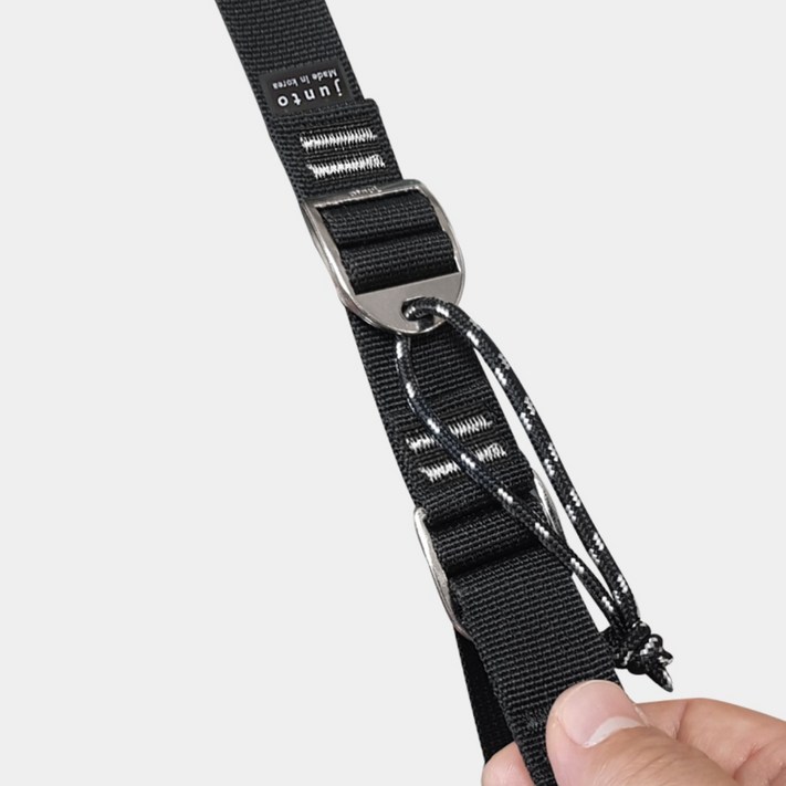 준토 2중잠금특허 타프웨빙 스트랩 스트링 900D 고급폴리4개1세트, 블랙블랙손잡이