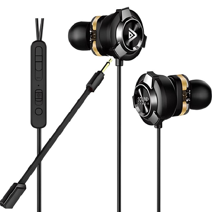 사운드판다 게이밍 유선이어폰, SPEG9, 블랙