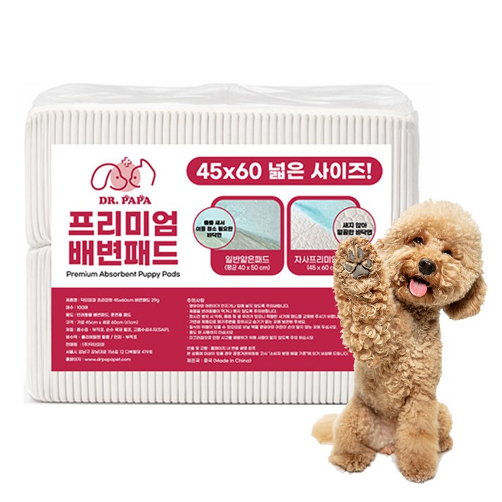 닥터파파 프리미엄 배변패드 20g, 100개입, 1개