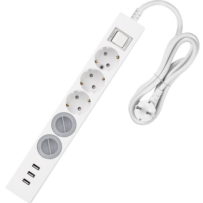 스윗홈 과부하차단 USB 3포트 5구 멀티탭 안전커버 2p 세트, 1.5m, 1세트 스윗홈 과부하차단 USB 3포트 5구 멀티탭 안전커버 2p 세트, 1.5m, 1세트