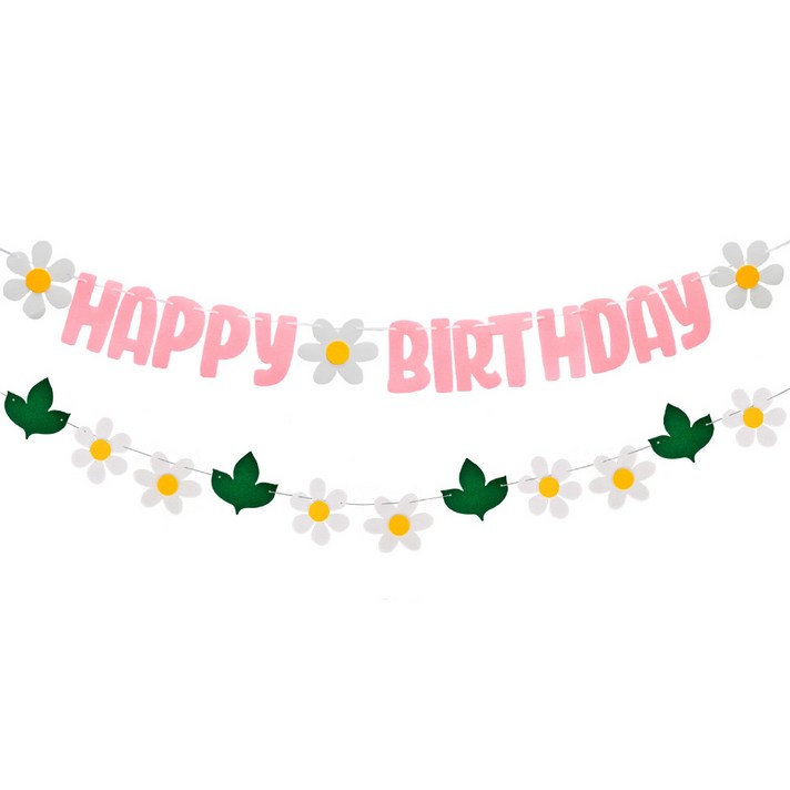 파티쇼 생일파티 데이지 가랜드 플라워 잎사귀 세트 파티쇼 생일파티 데이지 가랜드 플라워 잎사귀 세트