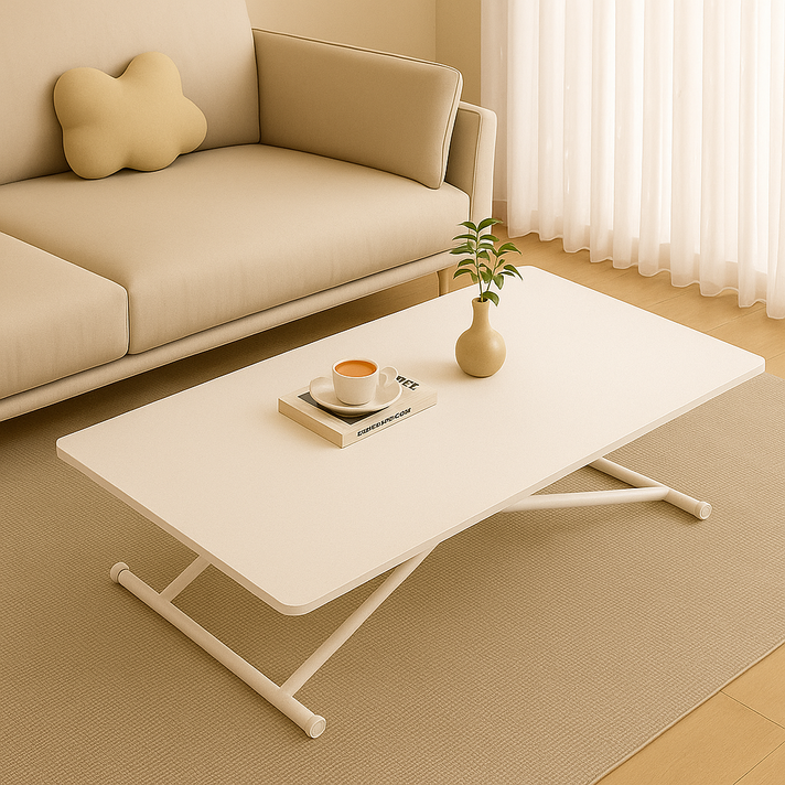 오브민 LPM 높이조절 접이식 다용도 식탁 거실 리프트 테이블 900, 화이트