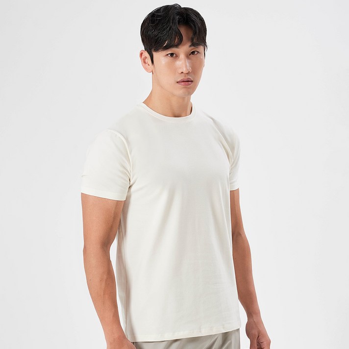 허그본 남성용 무지 머슬핏 반팔 티셔츠 무지라인 허그본 남성용 무지 머슬핏 반팔 티셔츠 무지라인