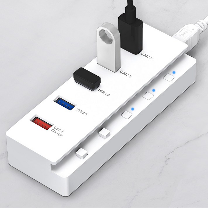 홈플래닛 5포트 USB3.0 유전원허브 USB4 충전1 HUB5PT HUB5P C5HUB