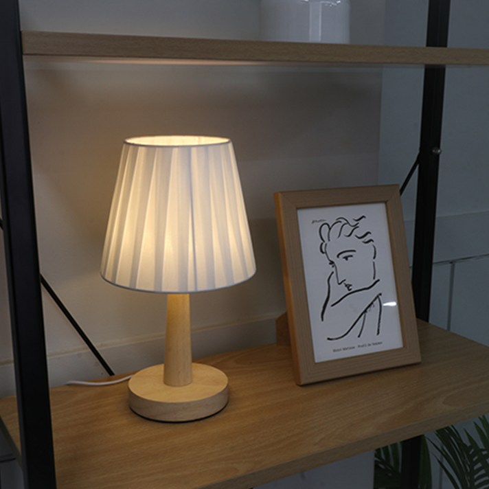 빈티지 우드 무드등, 전구색