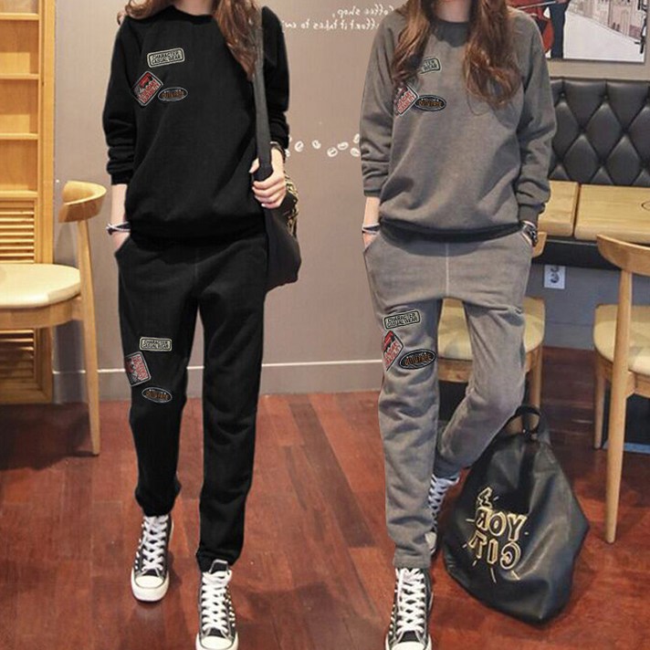 기모 캐주얼 여성 트레이닝복 상하세트 기모 캐주얼 여성 트레이닝복 상하세트