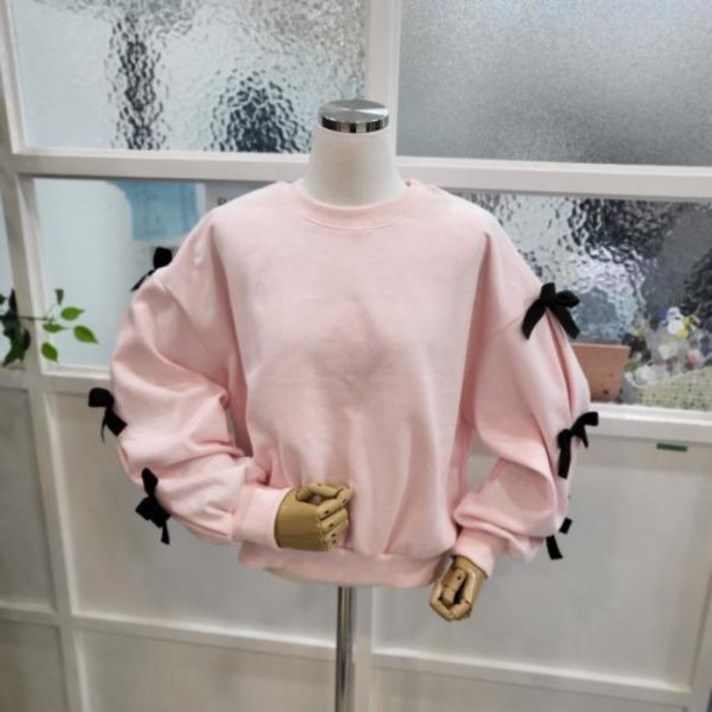 부루앤쥬디 sh06 리본포인트맨투맨 핑크 BQDTG006D