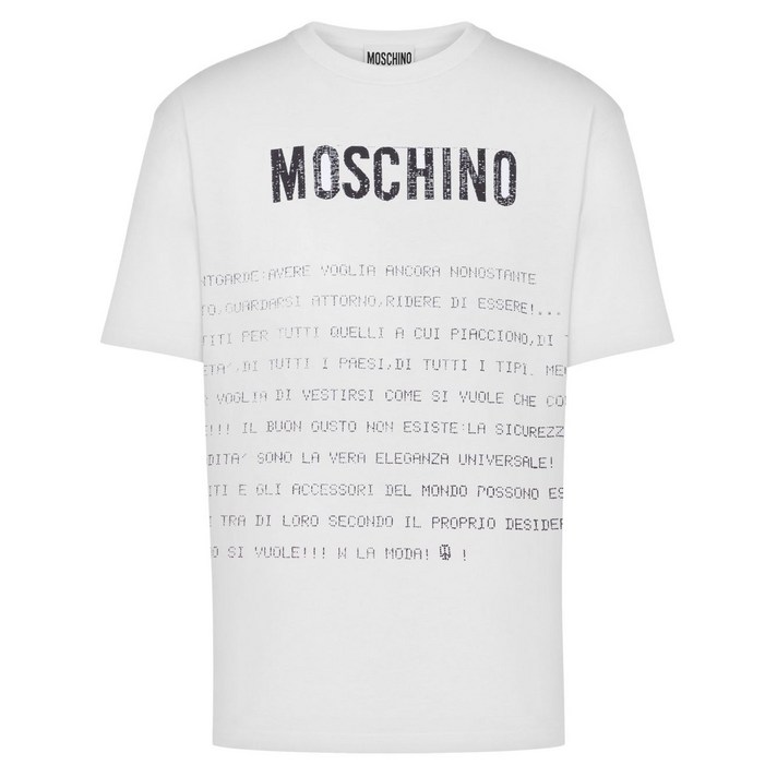 모스키노 슬로건 프린트 티셔츠