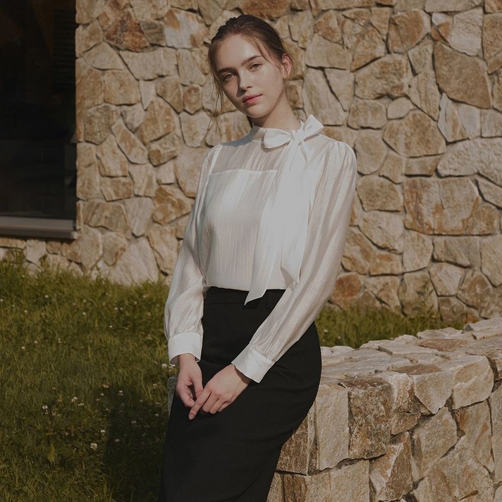 잇미샤 25 페미닌 타이 블라우스 ITP8ZBL430 2258171