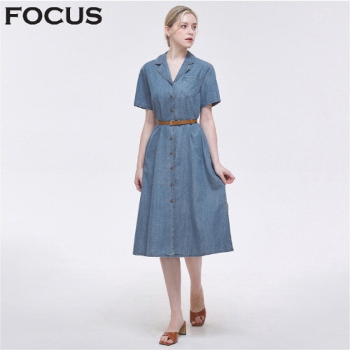 오픈카라벨트셋데님원피스VFI4M1OP3221