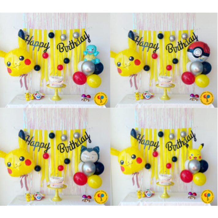 포켓몬풍선 생일파티 풍선 세트 모음 이벤트 풍선가랜드 캐릭터풍선 피카츄 꼬부기