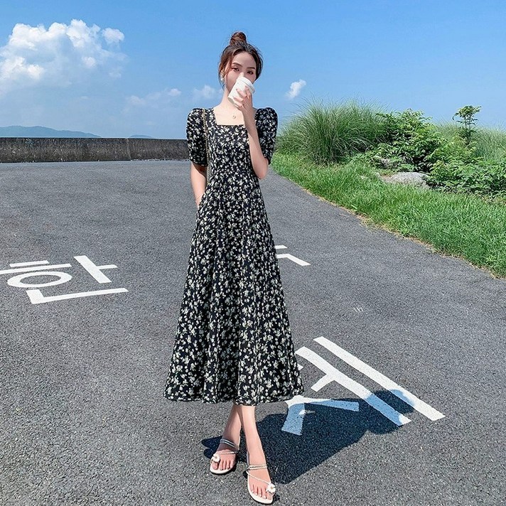 Seofst 플라워 반팔 원피스 ZZTFZ013