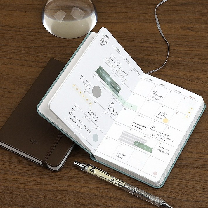 2026 온어데이 다이어리 위클리 양장 다이어리 날짜형 일기장 26년 업무용 회사 미니 다이어리, 미니모카브라운