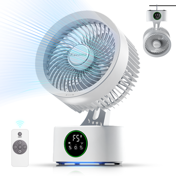 Kazama 소형 리모컨 에어 서큘레이터 회전 탁상용 bldc 무선 서큘레이터 선풍기 무드등 벽걸이 저소음 써큘레이터 XZYCW066