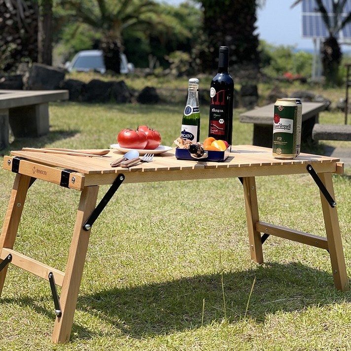 재고정리 한정수량 엘린 고급 접이식 튼튼한 4인용 롤 테이블