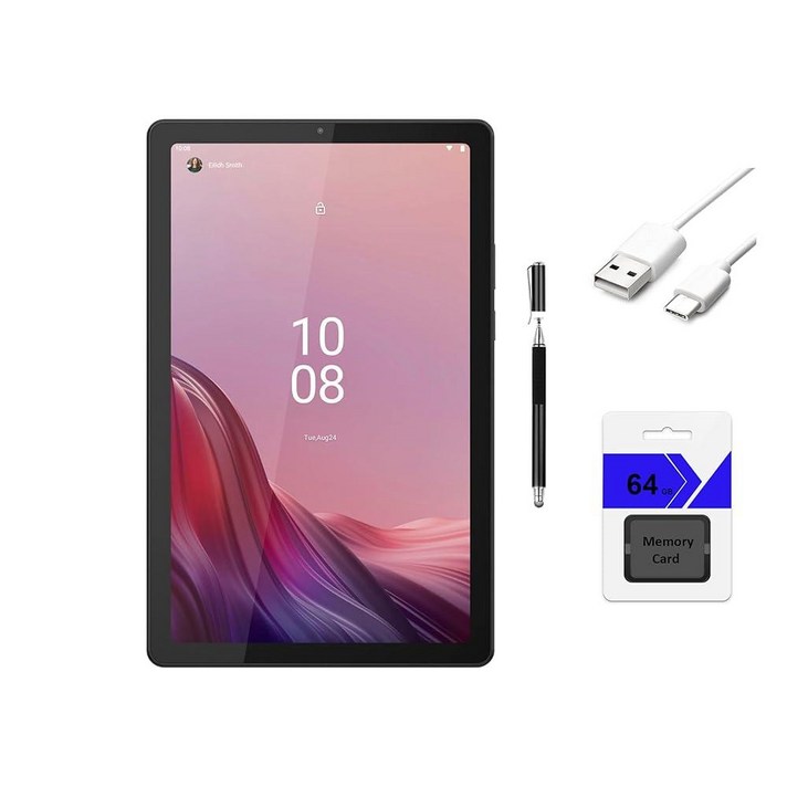 Lenovo 탭 M9 9인치 HD 1340 x 800 태블릿, MediaTek Helio G80, 3GB RAM, 32GB eMMC  64GB 메모리 카드, 안드로이드 12,