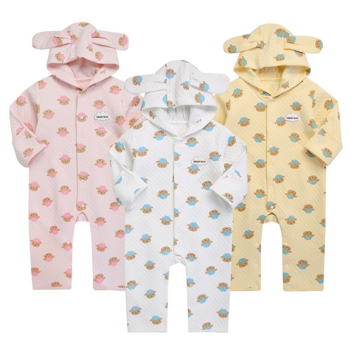 그린베베 국내생산 겨울용 양토리 보온 우주복