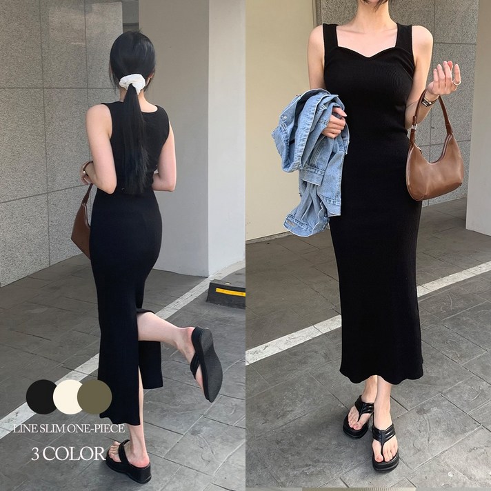 순이들 S.여성 슬림라인 하트넥 골지 나시 롱원피스 순이들 S.여성 슬림라인 하트넥 골지 나시 롱원피스
