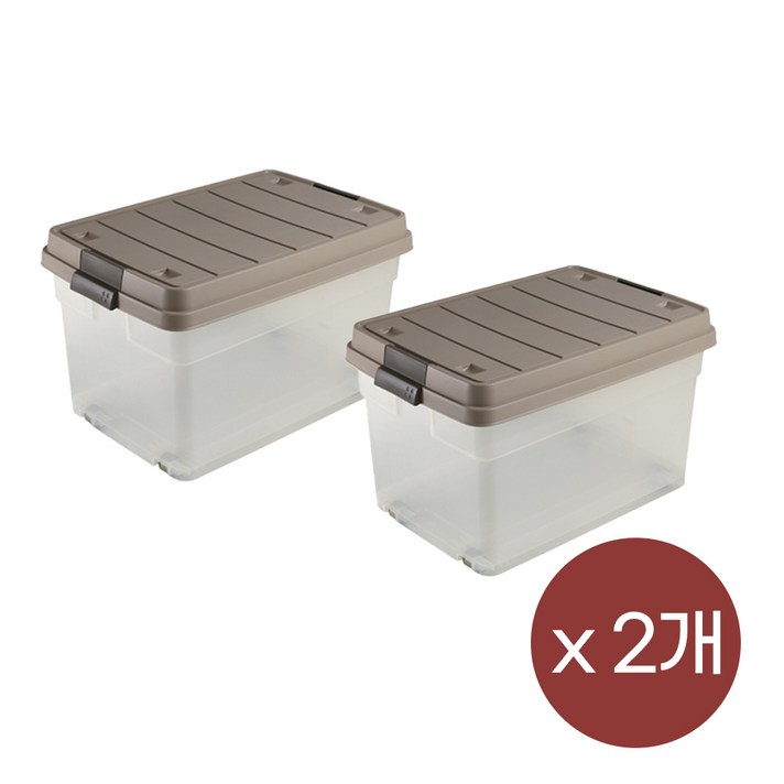 수납이야기 뉴에이스 리빙박스, 브라운, 2개