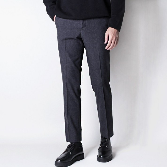 디아웃핏 남성 프리미엄 겨울 기모 히든밴딩 울 슬랙스 빅사이즈 정장바지 구김없는 링클프리 스판 팬츠