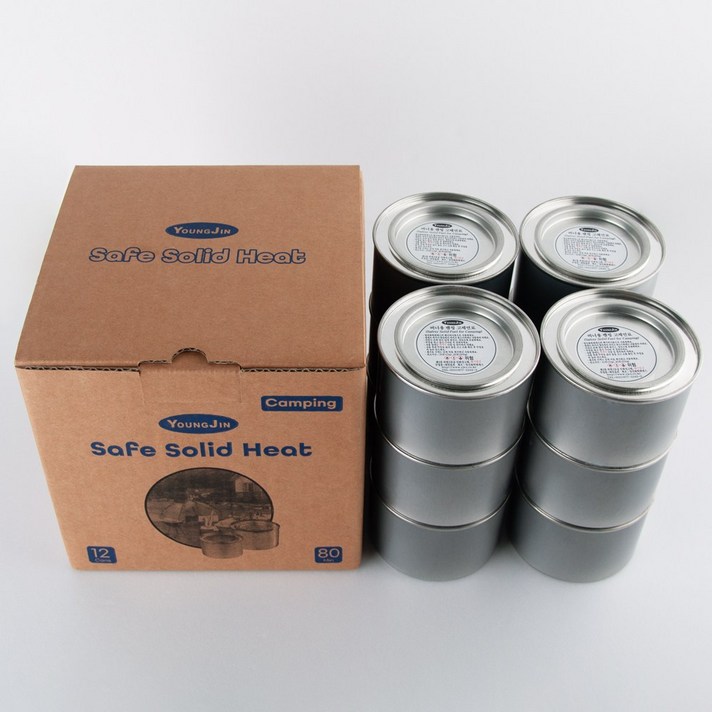 휴대용 고체알콜연료 250g 캠핑 등산 낚시 비상용품, 250g, 12개