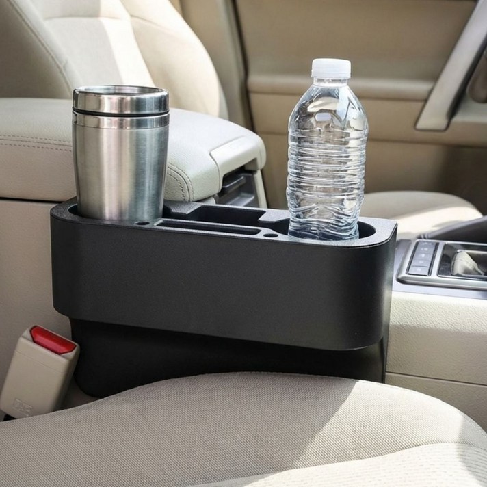 차량용틈새수납함 소지품정리 안정고정 다온스토어, 블랙, 1개