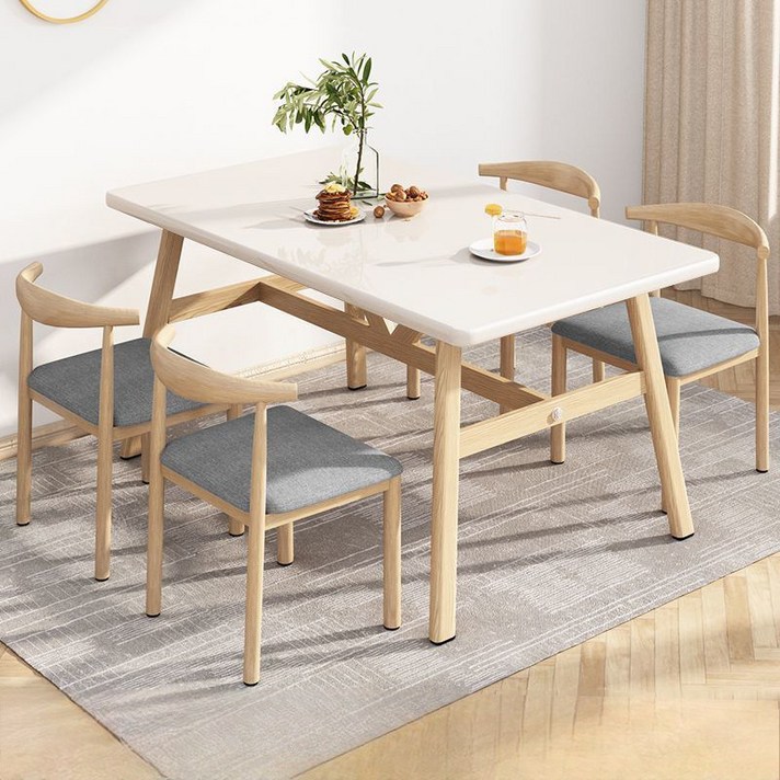 4인용 가정 부엌 식탁 의자 세트 식당 커피숍 분식점 영업용 테이블
