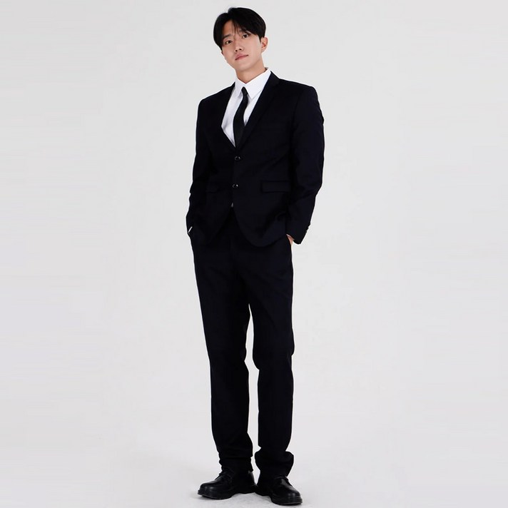대여네이비 블랙 남자 긴팔 면접정장 세트