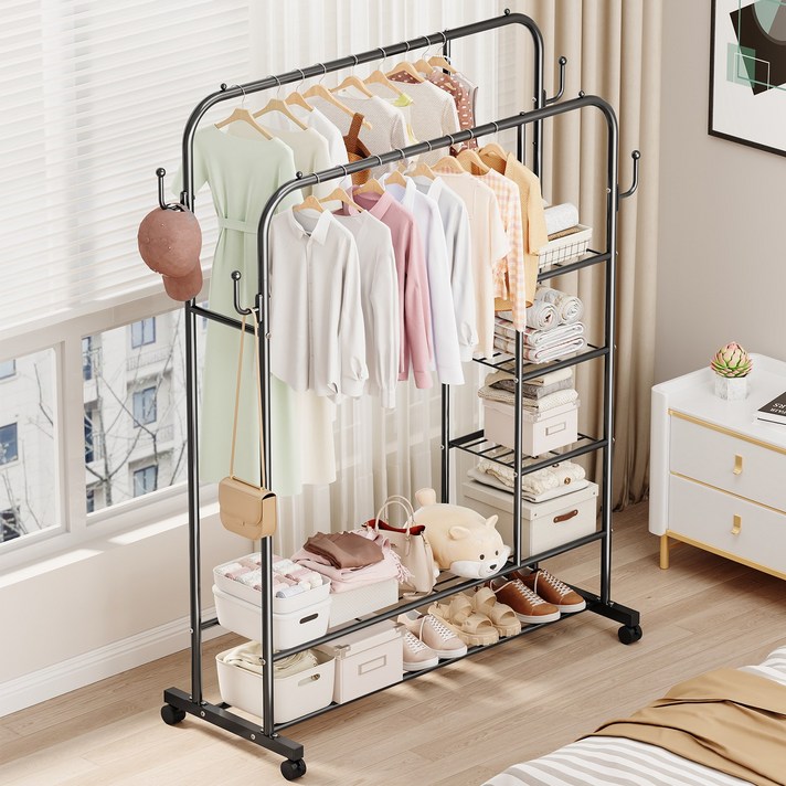 Kipnos 행거 이동식행거 스탠드 옷걸이행거 이동식 튼튼한행거 스탠드행거 철제 다용도