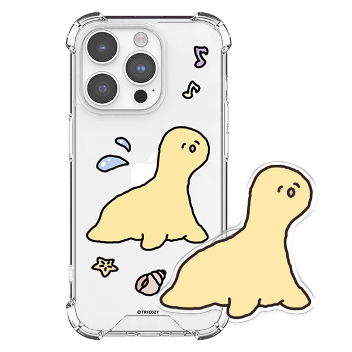 삐뚤빼뚤 공룡 젤하드 갤럭시 아이폰 휴대폰 케이스아크릴톡 세트