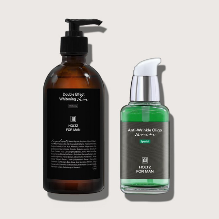 홀츠포맨 남성 남자 미백 스킨 토너 300ml 피토 올리고 세럼 에센스 60ml 2종 세트 주름개선 탄력 기능성 화장품, 1개