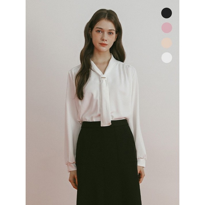 숲 타이넥 포인트 블라우스 SA9LSH1 숲 타이넥 포인트 블라우스 SA9LSH1