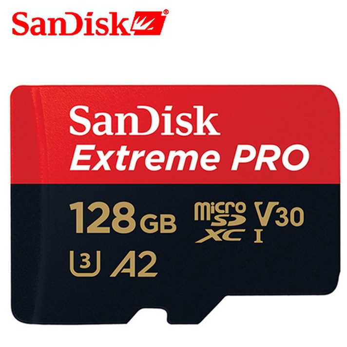 극단적인 PRO A2 U3 V30 MicroSD 128GB 128G 메모리 카드 SDXC 클래스 10 TF 미니 카드 카메라 스마트폰 노트북을 위한 마이