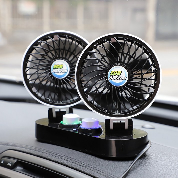 ECO 차량용 선풍기 12V 24V 에코카팬 흡착식 집게식 피스식 메탈 화물차 자동차 선풍기