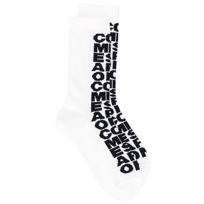 꼼데가르송 로고 인타르시아 니트 양말