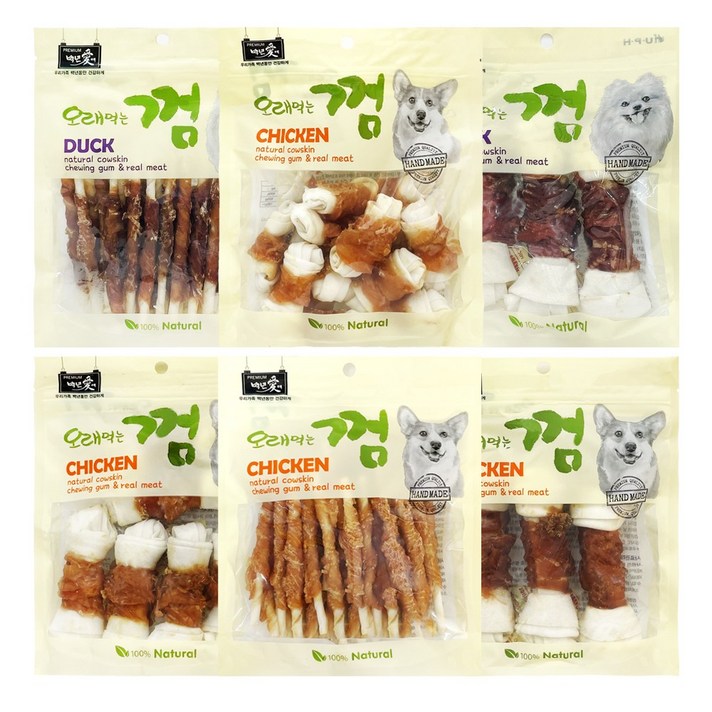백년애 고기가 2배 이상 말린 오래먹는 개껌 강아지 간식 껌 치석 제거 2개 묶음 백년애 고기가 2배 이상 말린 오래먹는 개껌 강아지 간식 껌 치석 제거 2개 묶음