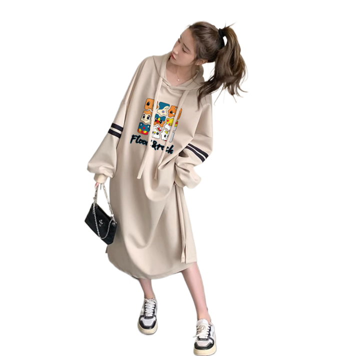 여성용 일자형 원피스 환절기 빅 사이즈 데일리룩 긴팔 원피스 뉴타임즈 1230YD17M