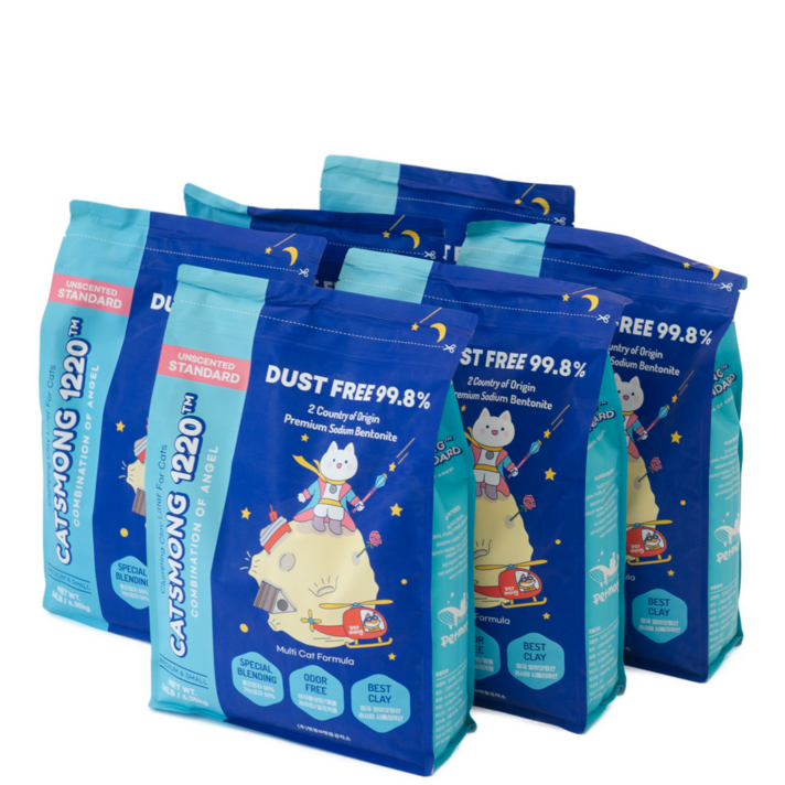 캣츠몽 1220 벤토나이트 고양이모래 중간입자 6.35kg, 3개, 6.35kg