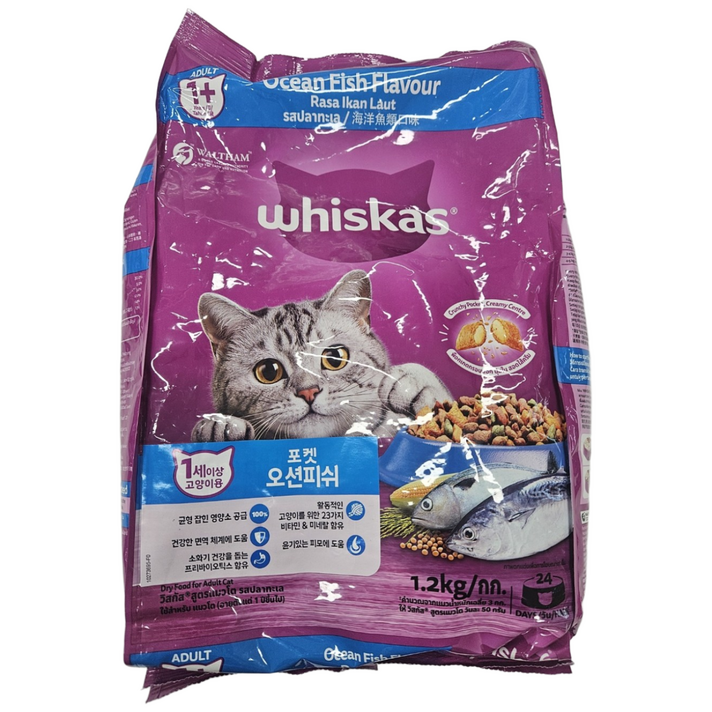 위스카스 성묘용 포켓 오션피쉬 고양이 사료, 1개, 1.2kg, 포켓 오션피쉬 1.2KG