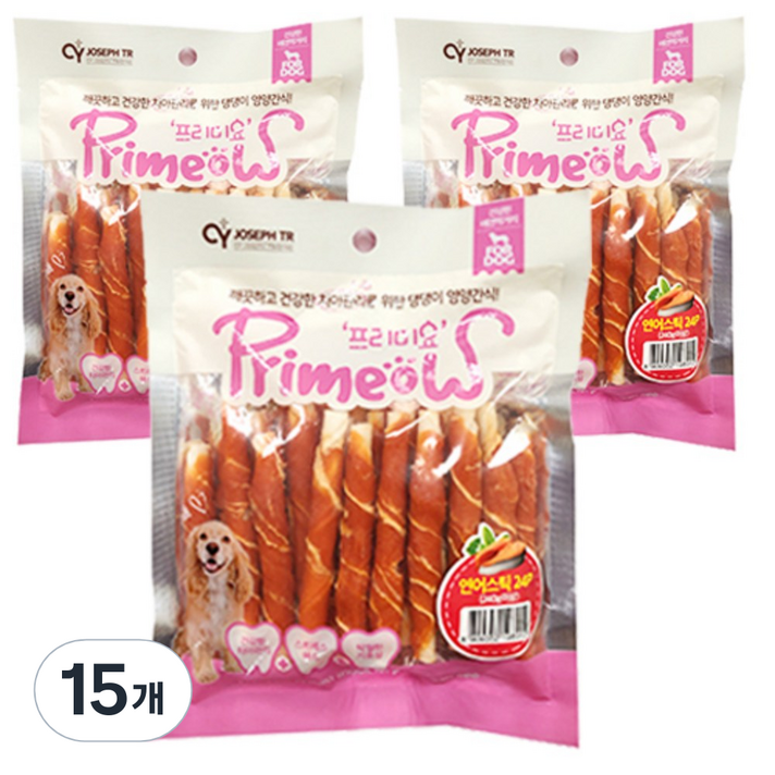 프리미요 스틱껌, 연어24P, 240g, 15개