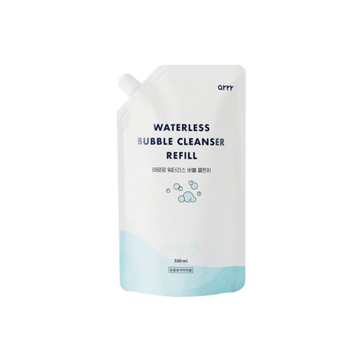 아르르 워터리스 버블 클렌져 강아지 샴푸 리필, 500ml, 1개 아르르 워터리스 버블 클렌져 강아지 샴푸 리필, 500ml, 1개